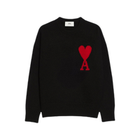 Ami ADC Crewneck Sweater 'Black/Red'