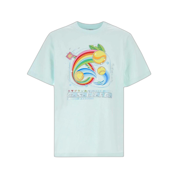 Casablanca Manga Tennis Ball T-Shirt 'Blue' - M AW25 JTS 001 07 BLUE
