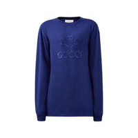 Gucci Embroidery Tennis Logo Shirt 'Sky Blue'