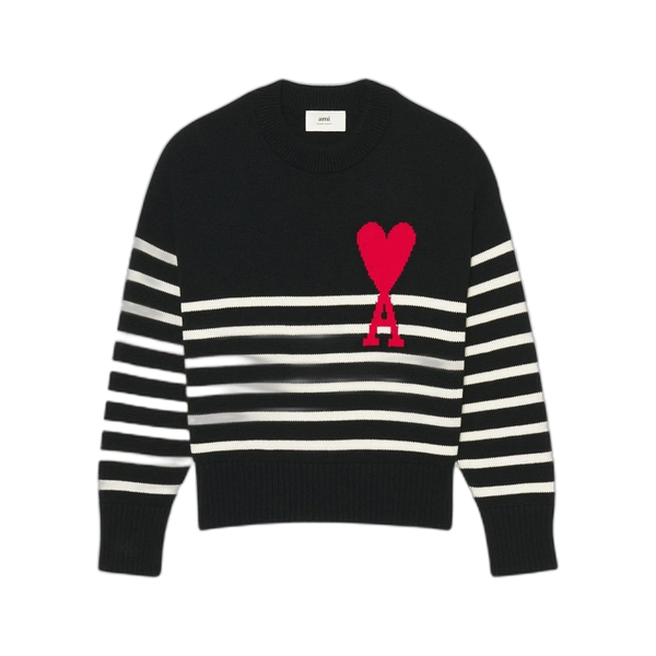 Ami Stripe Sweater 'Black/White/Red'