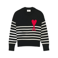 Ami Stripe Sweater 'Black/White/Red'