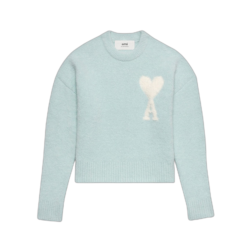 Ami ADC Sweater 'Aquamarine/Ivory'