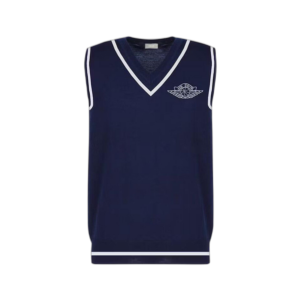 Dior x Air Jordan Sleeveless Sweater 'Navy'