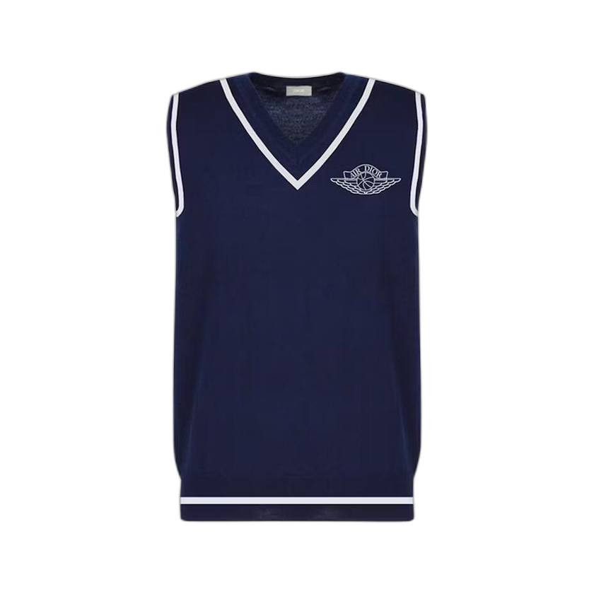Dior x Air Jordan Sleeveless Sweater 'Navy'