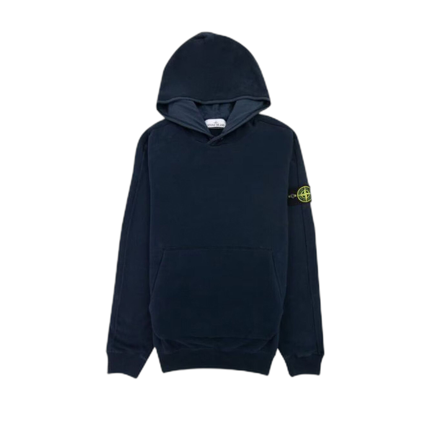 Stone Island Logo Patch Hoodie 'Navy Blue'