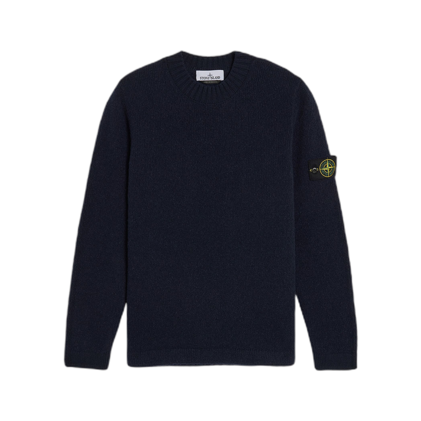 Stone Island Wool-Nylon Knit Crewneck 'Navy Blue'
