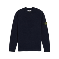 Stone Island Wool-Nylon Knit Crewneck 'Navy Blue'