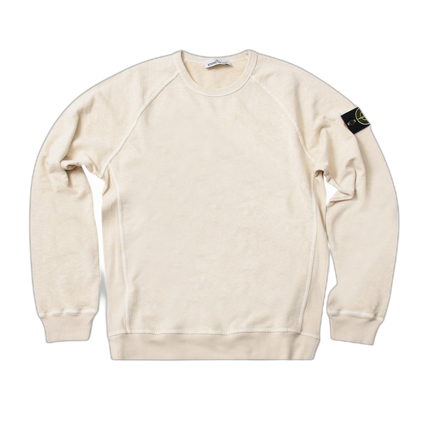 Stone Island Patch Logo Crewneck Sweatshirt 'Ivory'