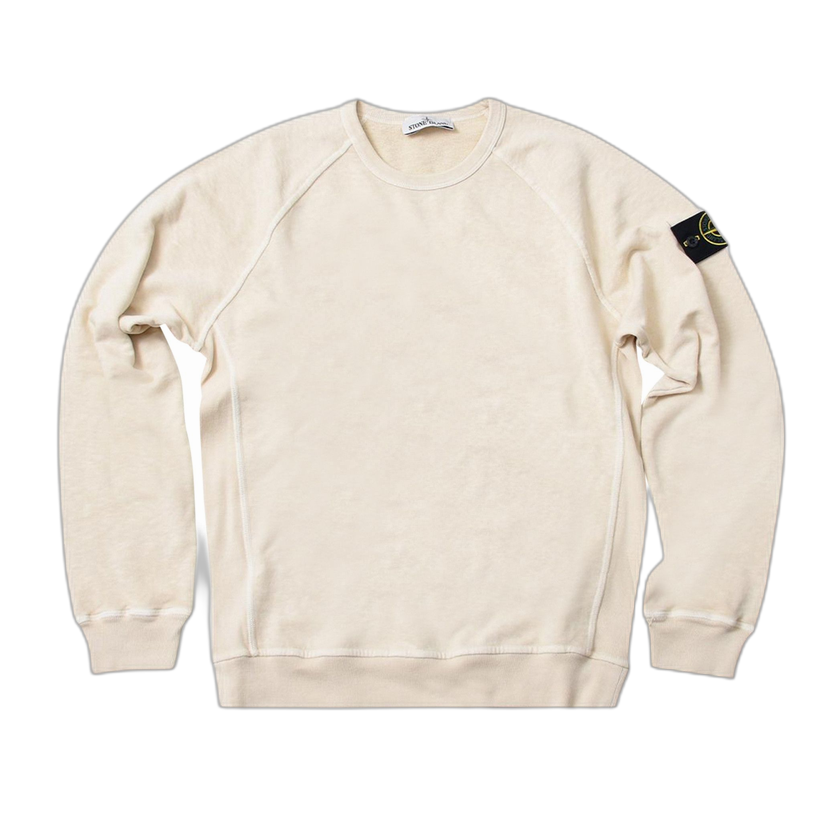 Stone Island Patch Logo Crewneck Sweatshirt 'Ivory'