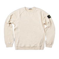 Stone Island Patch Logo Crewneck Sweatshirt 'Ivory'