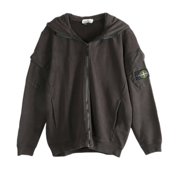 Stone Island Zip-Up Hoodie 'Lead Grey'