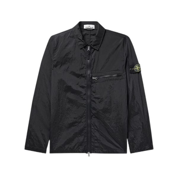 Stone Island Logo Patch Overshirt 'Charcoal'