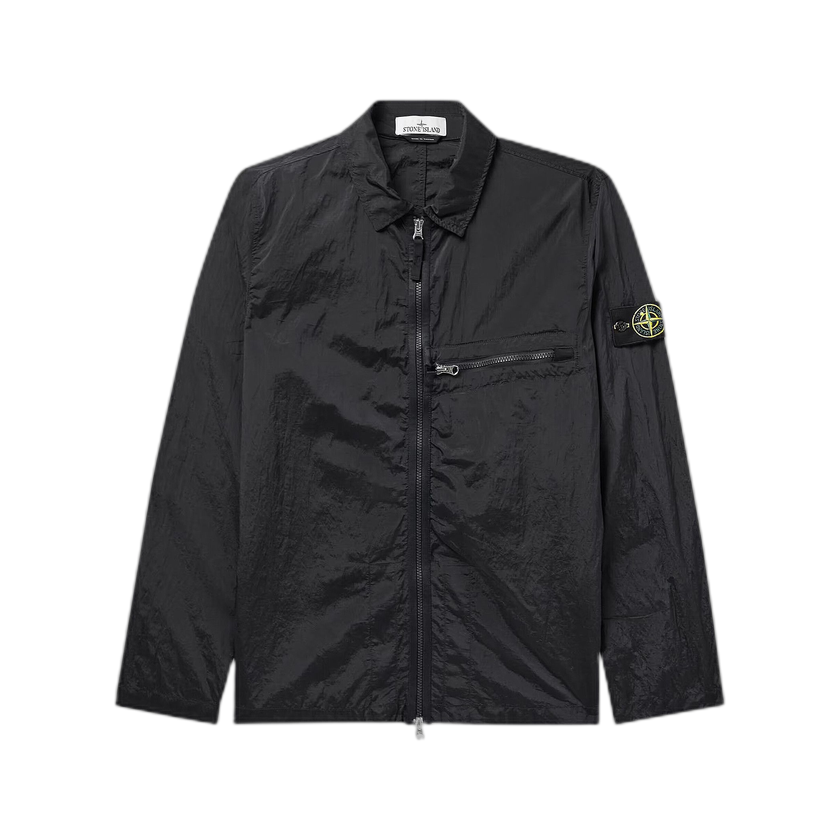 Stone Island Logo Patch Overshirt 'Charcoal'