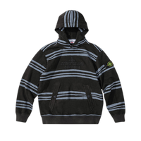 Supreme x Stone Island Warp Stripe Hooded Sweatshirt 'Black'