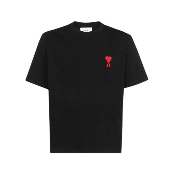 Ami Tonal De Coeur T-Shirt 'Black/Red'