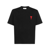 Ami Tonal De Coeur T-Shirt 'Black/Red'