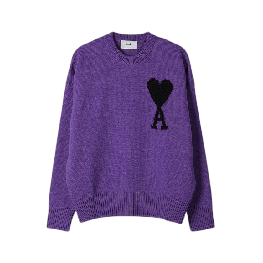 Ami ADC Crewneck Sweater 'Purple/Black'