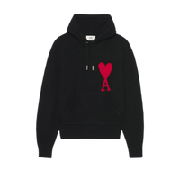 Ami ADC Knitted Hoodie 'Black/Red'