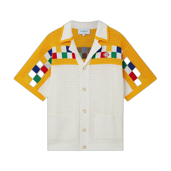 Casablanca Crochet Shirt 'White/Multicolor'