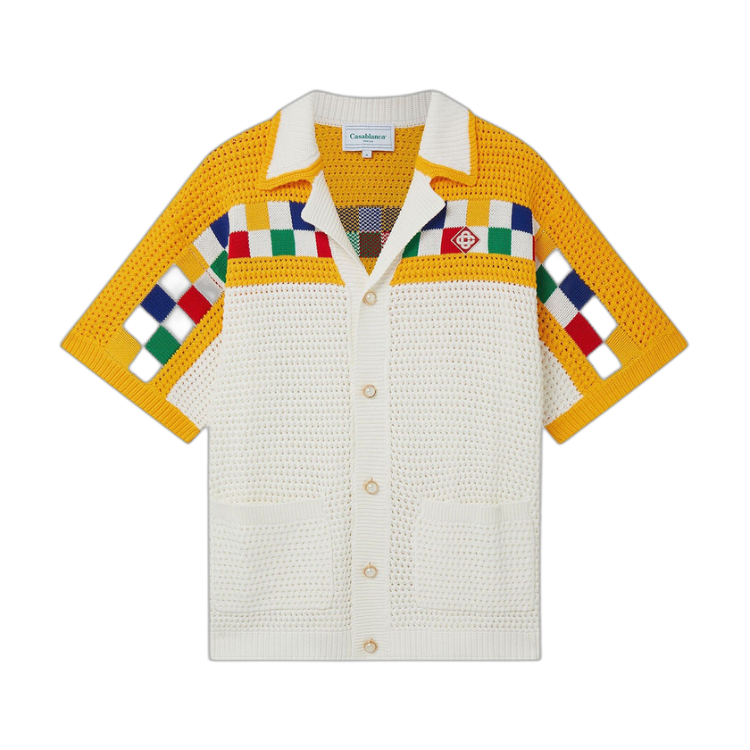 Casablanca Crochet Shirt 'White/Multicolor'